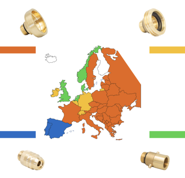 Lot De 5 Adaptateurs De Remplissage GPL Pour Bouteilles De Gaz De Voyage - Standard Europe