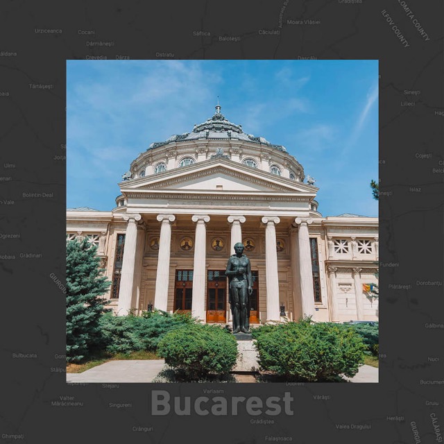 Photo-montage du Palais du Parlement à Bucarest